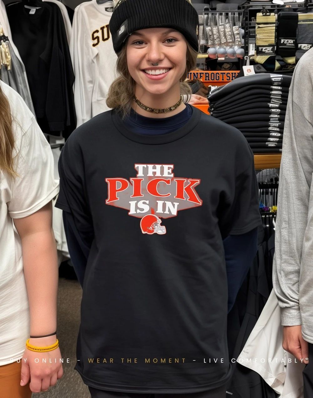 Cleveland Browns The Pick Is In logo shirt