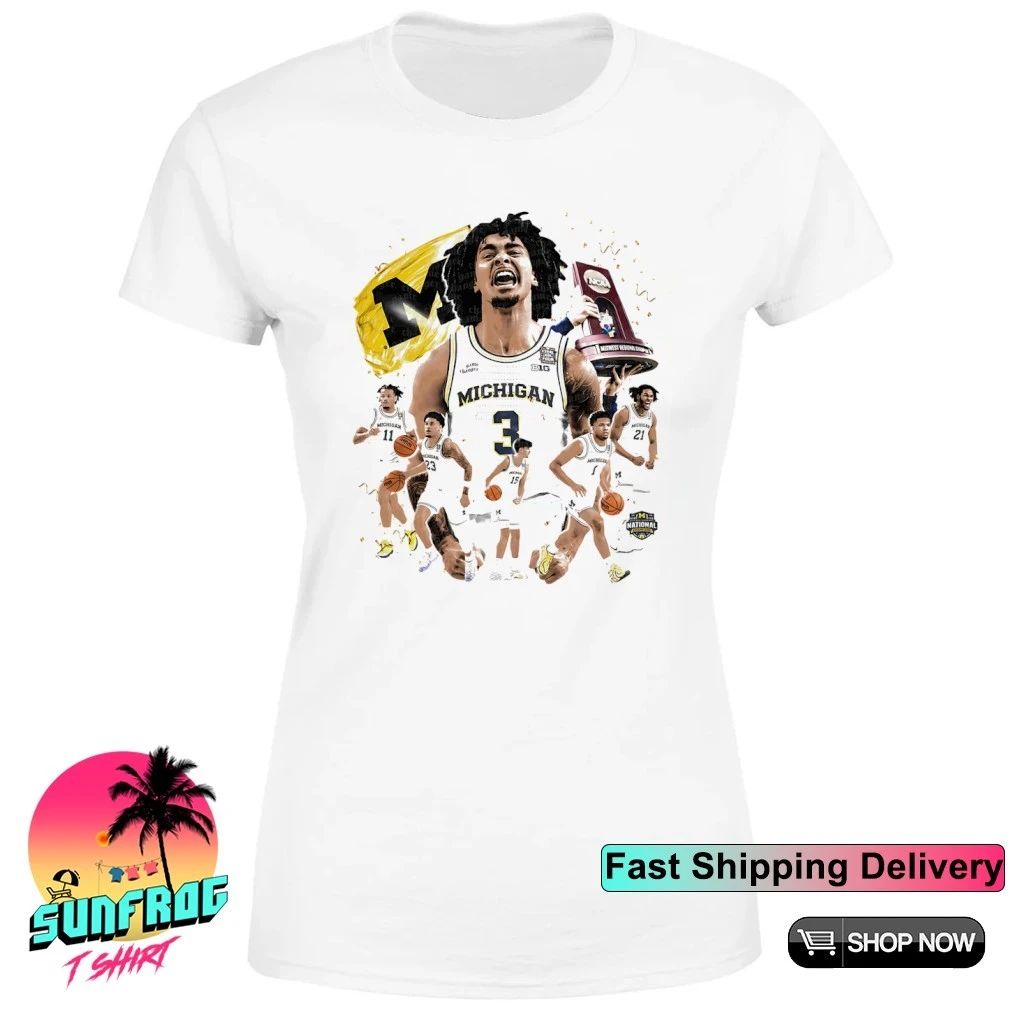 Michigan Basketball 2026 National Champions player collage shirt