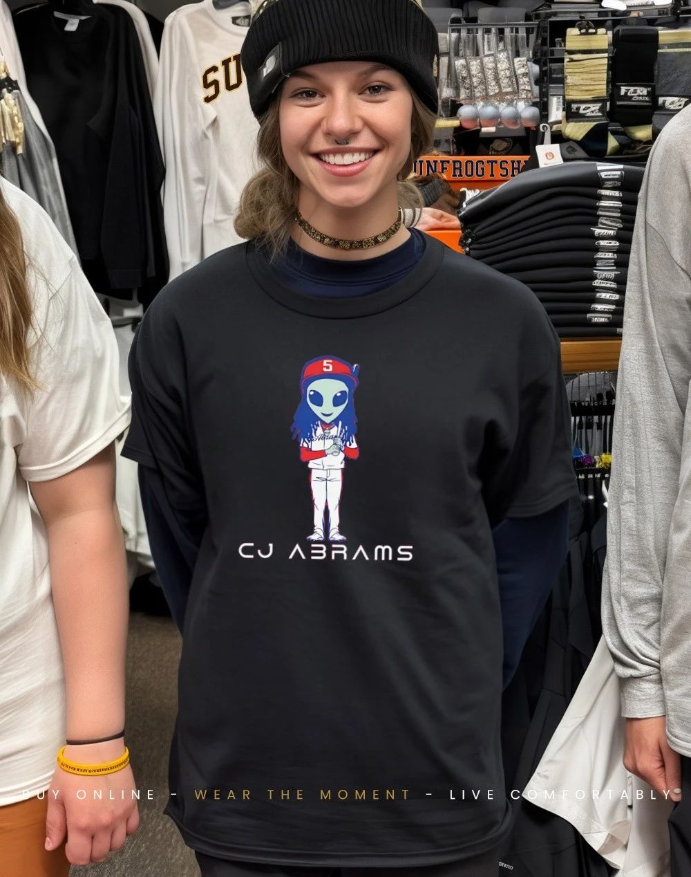 CJ Abrams Washington Nationals The Alien cartoon shirt