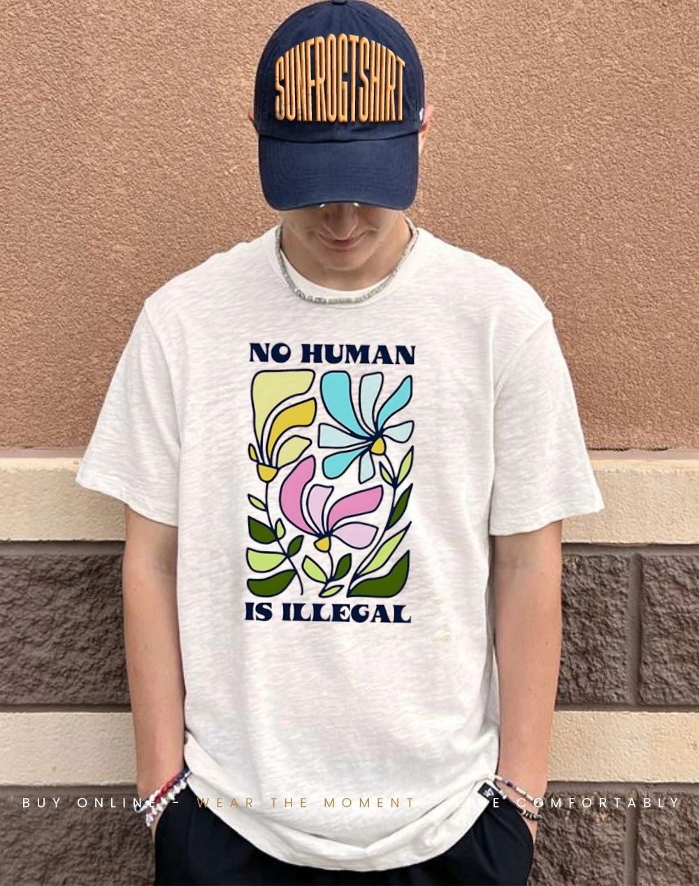 No Human Is Illegal Flowers 2026 shirt