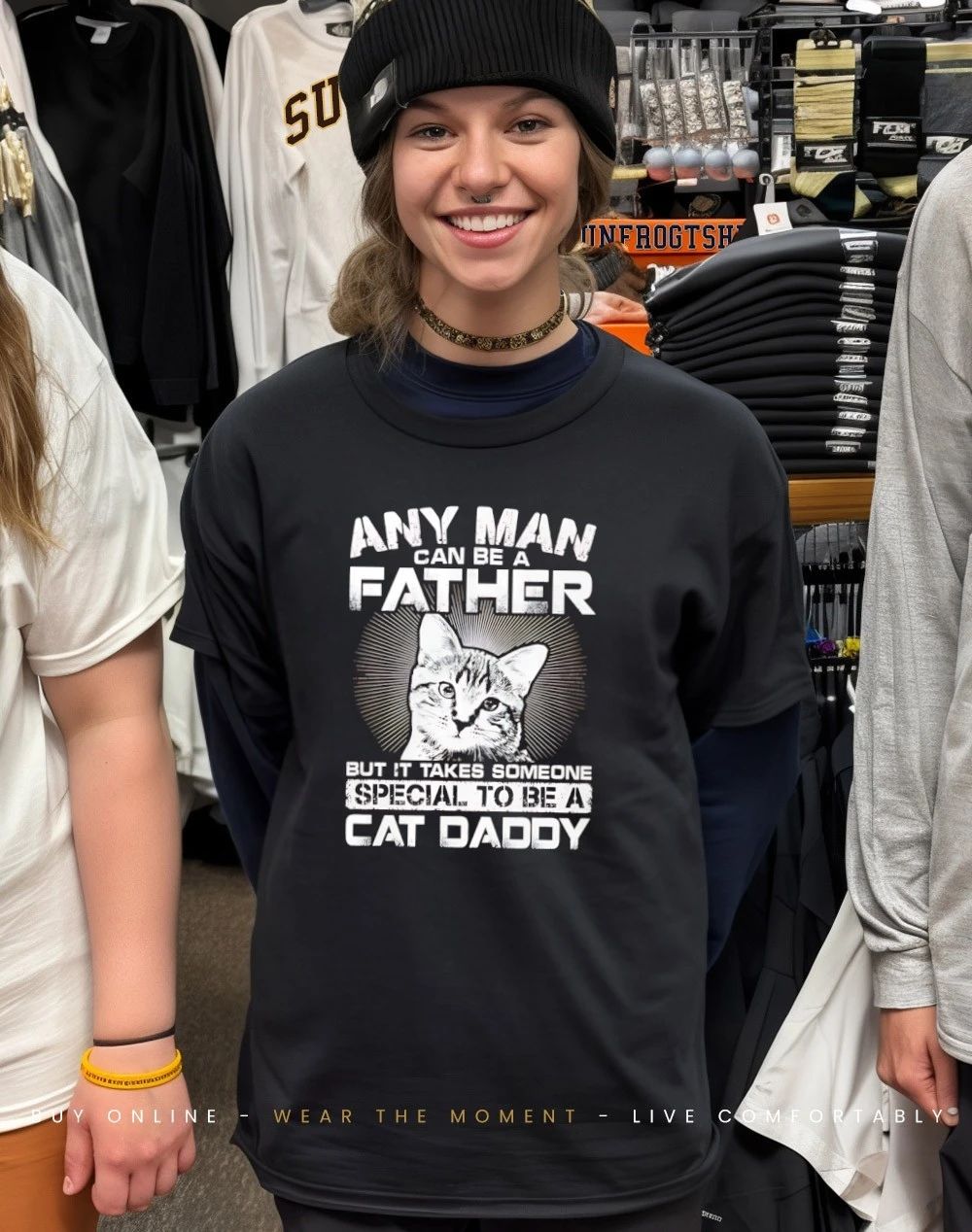 Any man can be a father but it takes someone special to be a cat dad shirt