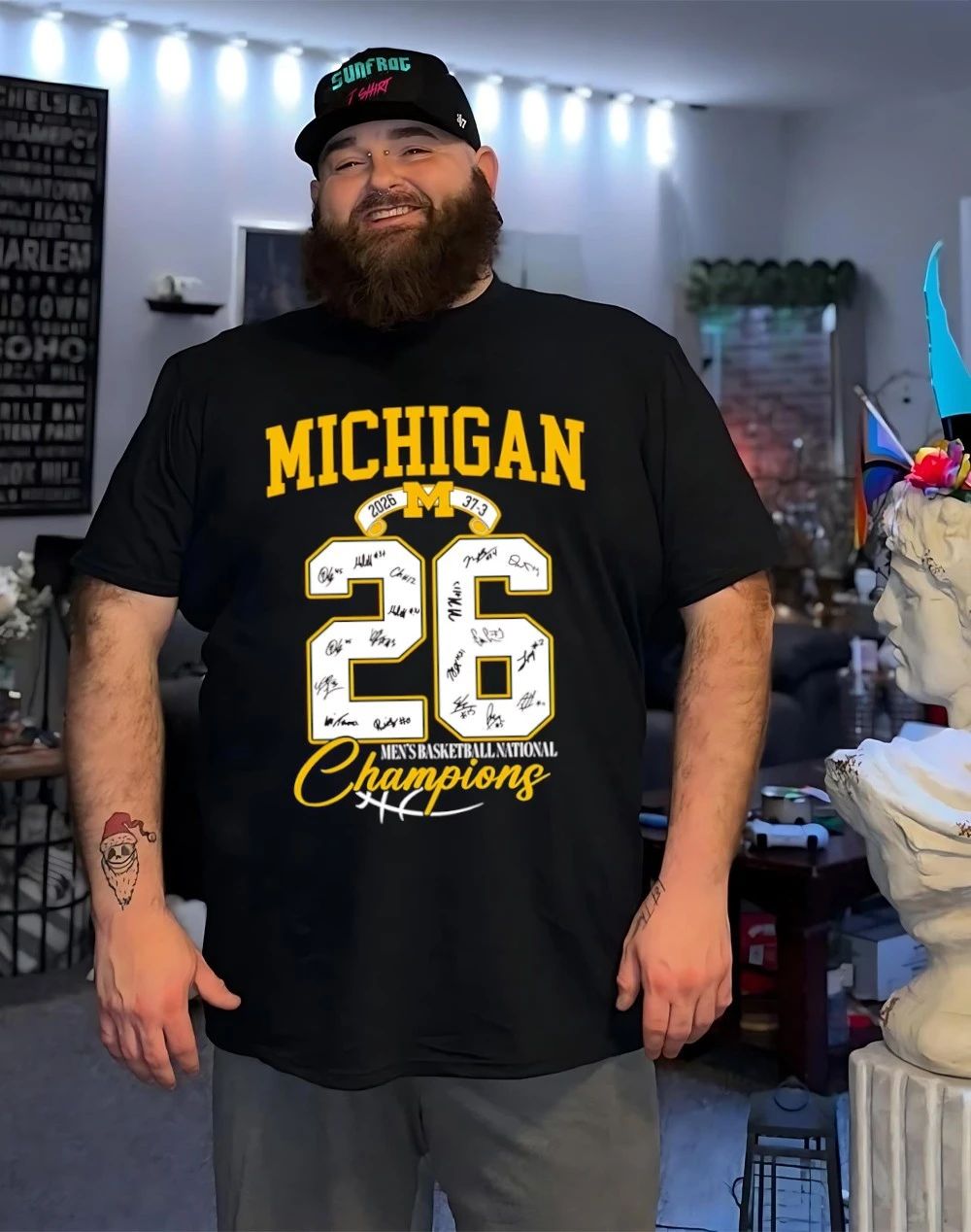 Michigan Wolverines 2026 Men’s Basketball National Champions 37-3 signatures shirt