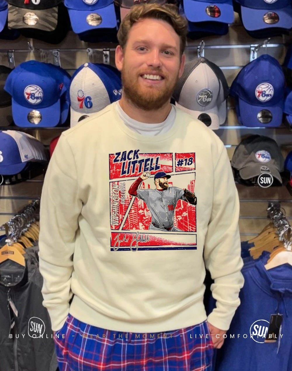 Zack Littell Washington Baseball Comic signature shirt