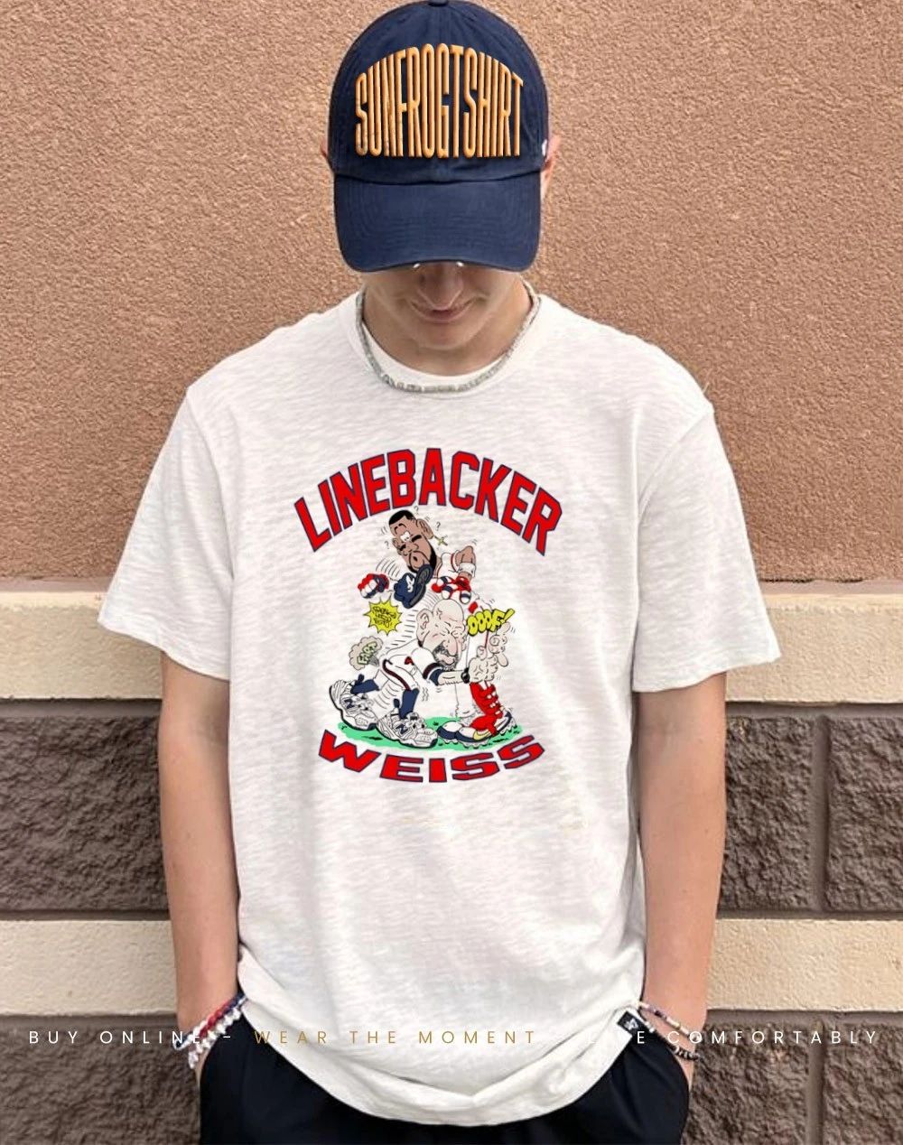 Linebacker Weiss Walt Weiss caricature shirt