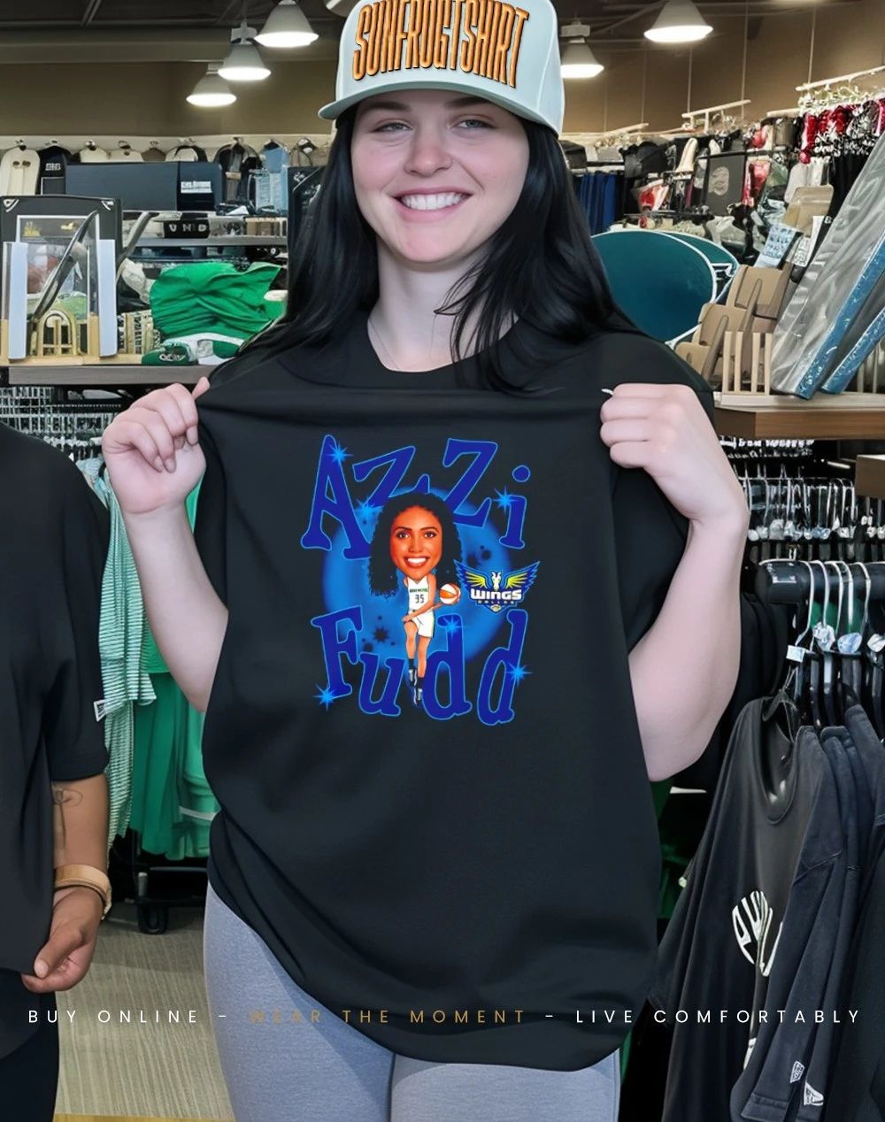 Azzi Fudd Dallas Wings Draft caricature shirt