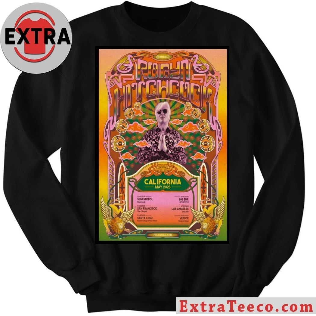Robyn Hitchcock California 2026 Tour Poster Shirt
