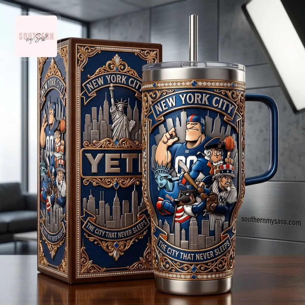 New York City Premium 40oz Insulated Tumbler With Handle