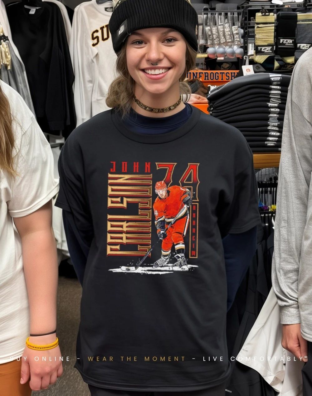 John Carlson Anaheim Ducks Vertical graphic shirt