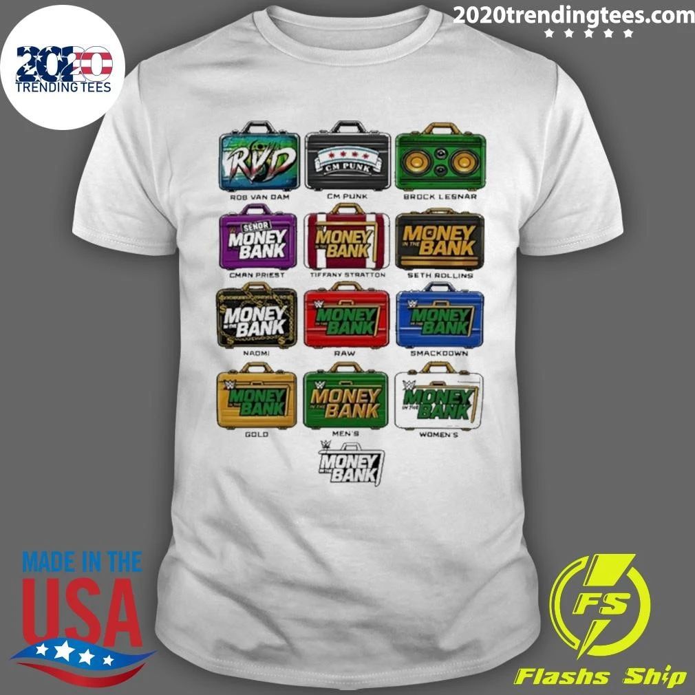 Money In The Bank Nostalgia Briefcases Elevated Shirt