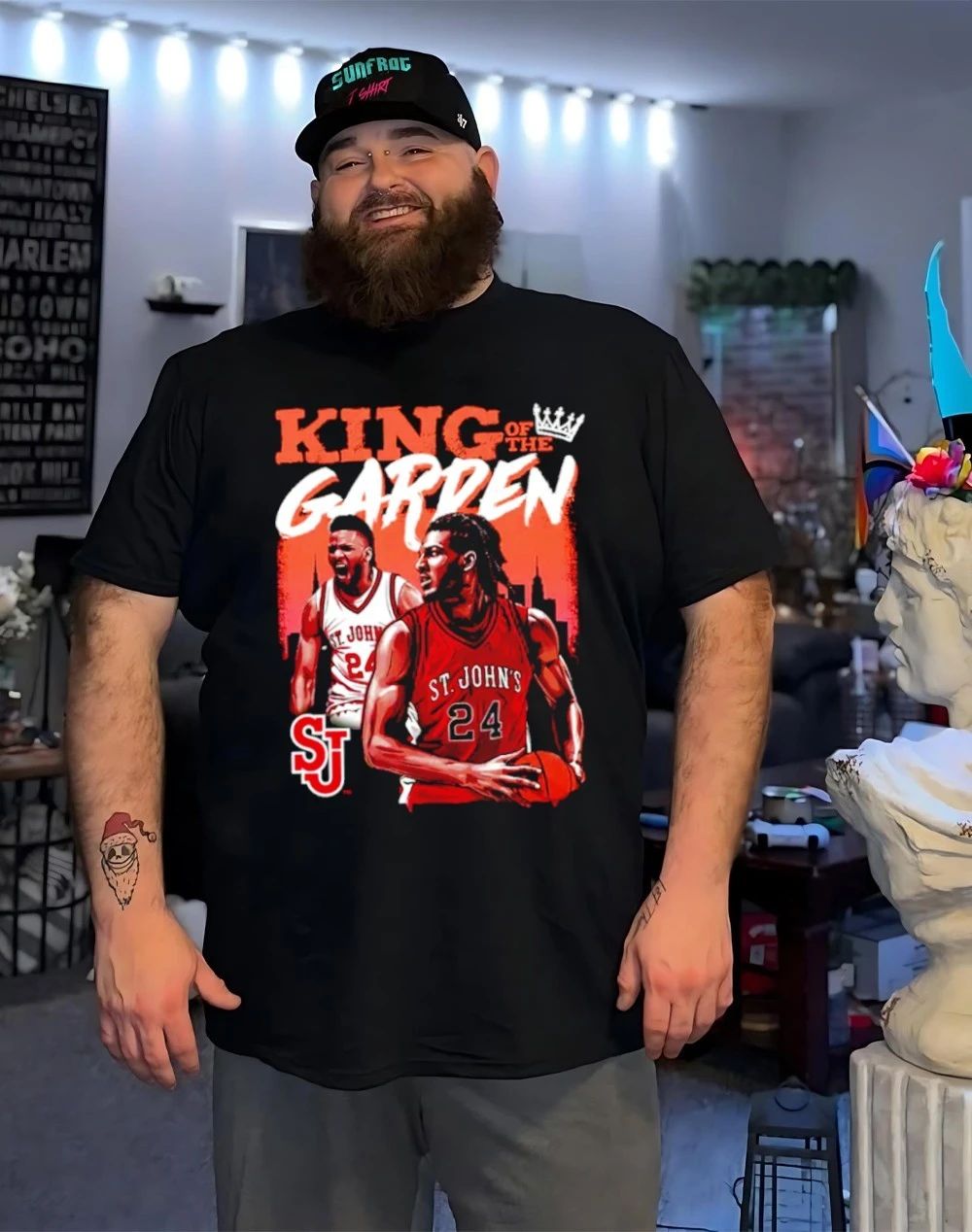 Zuby Ejiofor St. John’s Red Storm King of the Garden shirt
