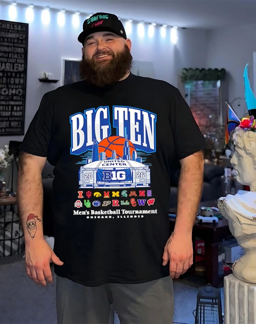 Big Ten 2026 Big Ten Men’s Basketball Tournament Arena logo shirt