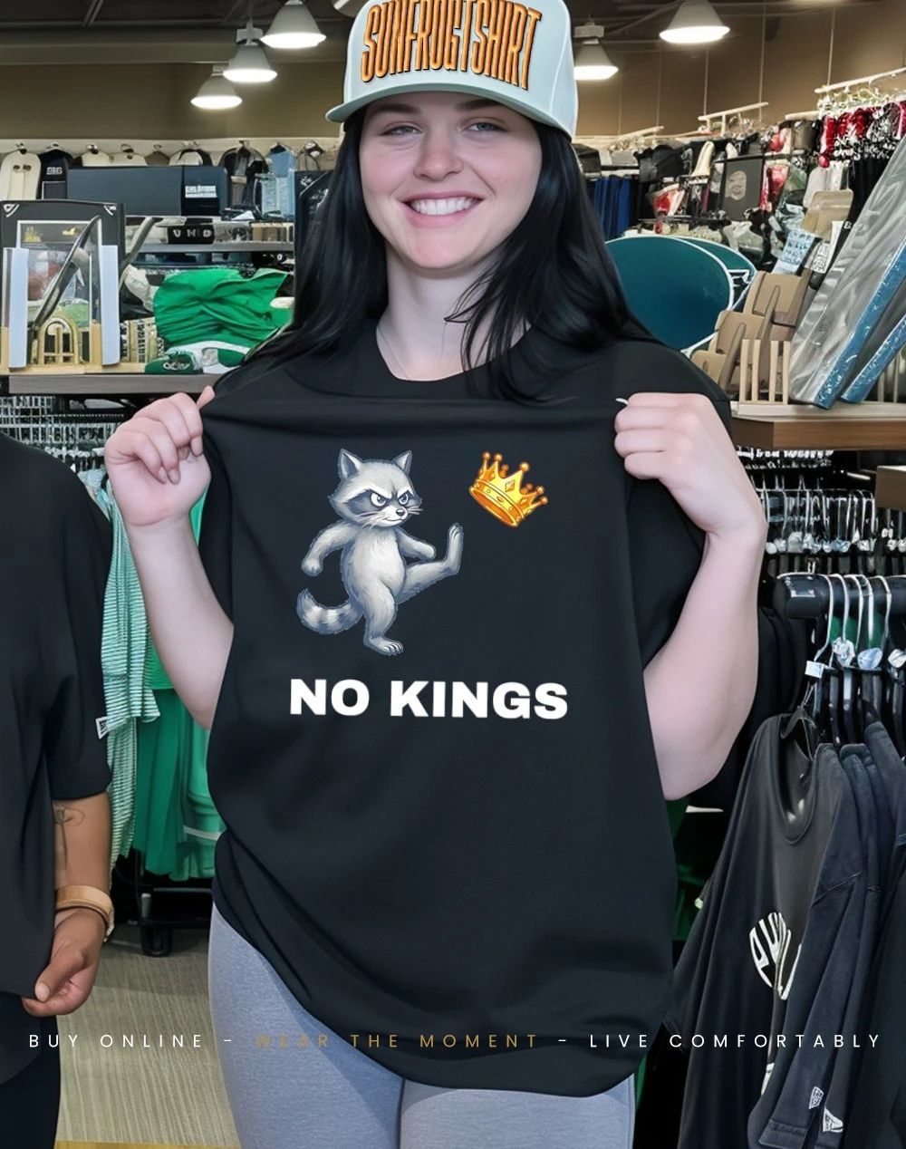 No Kings in America Raccoon shirt