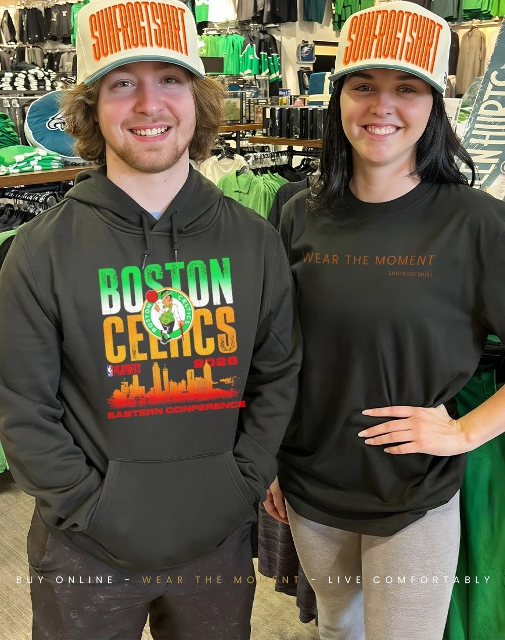 Boston Celtics 2026 NBA Playoffs Eastern Conference Skyline Distressed shirt