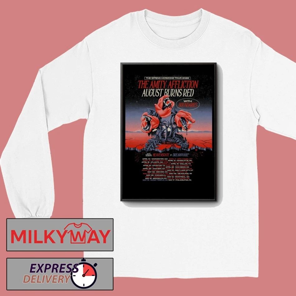 The Amity Affliction And August Burns Red The Spring Horizons Tour 2026 Poster shirt