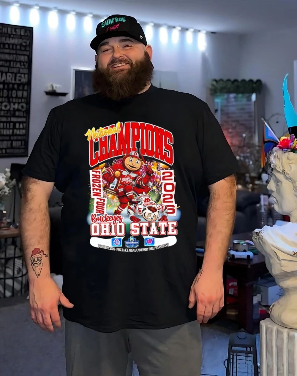 Ohio State Women’s Hockey National Champions Frozen Four 2026 mascot shirt