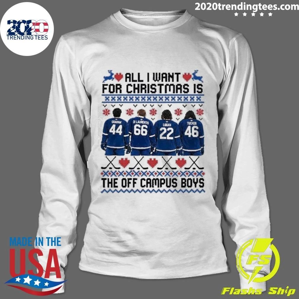 Toronto Maple Leafs All I Want For Christmas Is The Off Campus Boys Ugly Christmas Sweater Shirt