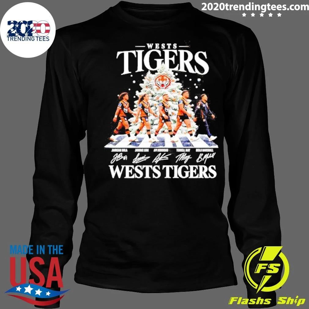 Wests Tigers Nrl 2026 Christmas Players And Signatures Shirt