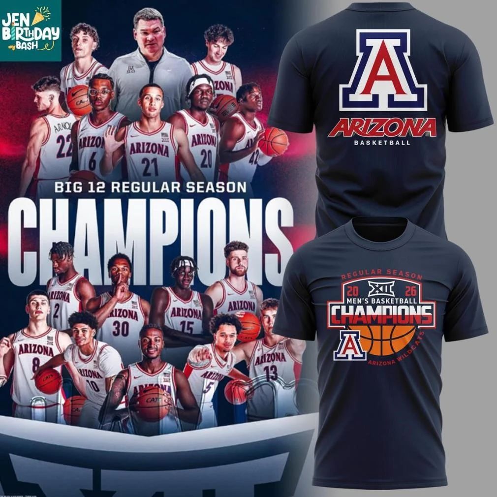 Arizona Wildcats Basketball Regular Season Champions 2026 Shirt