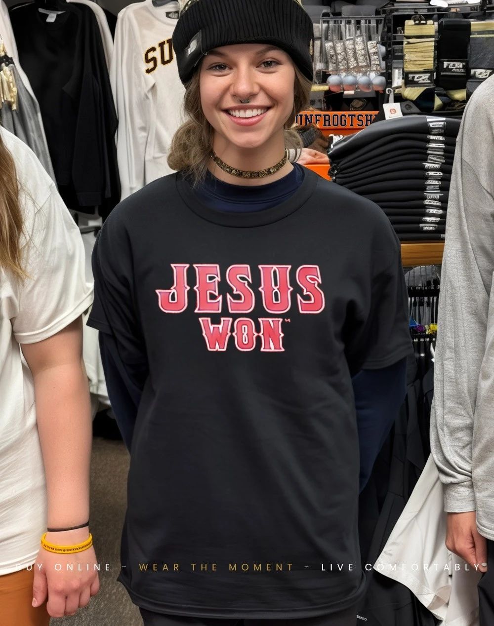 Mike Trout Jesus Won Red Shirt