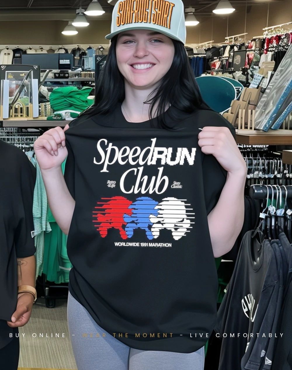 Speed Run Club retro for life stay classic Worldwide 1991 Marathon shirt