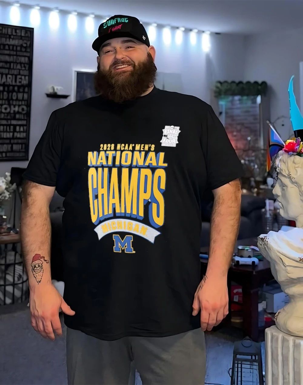 2026 NCAA Men’s Basketball National Champions Michigan Wolverines Team Color Celebration shirt