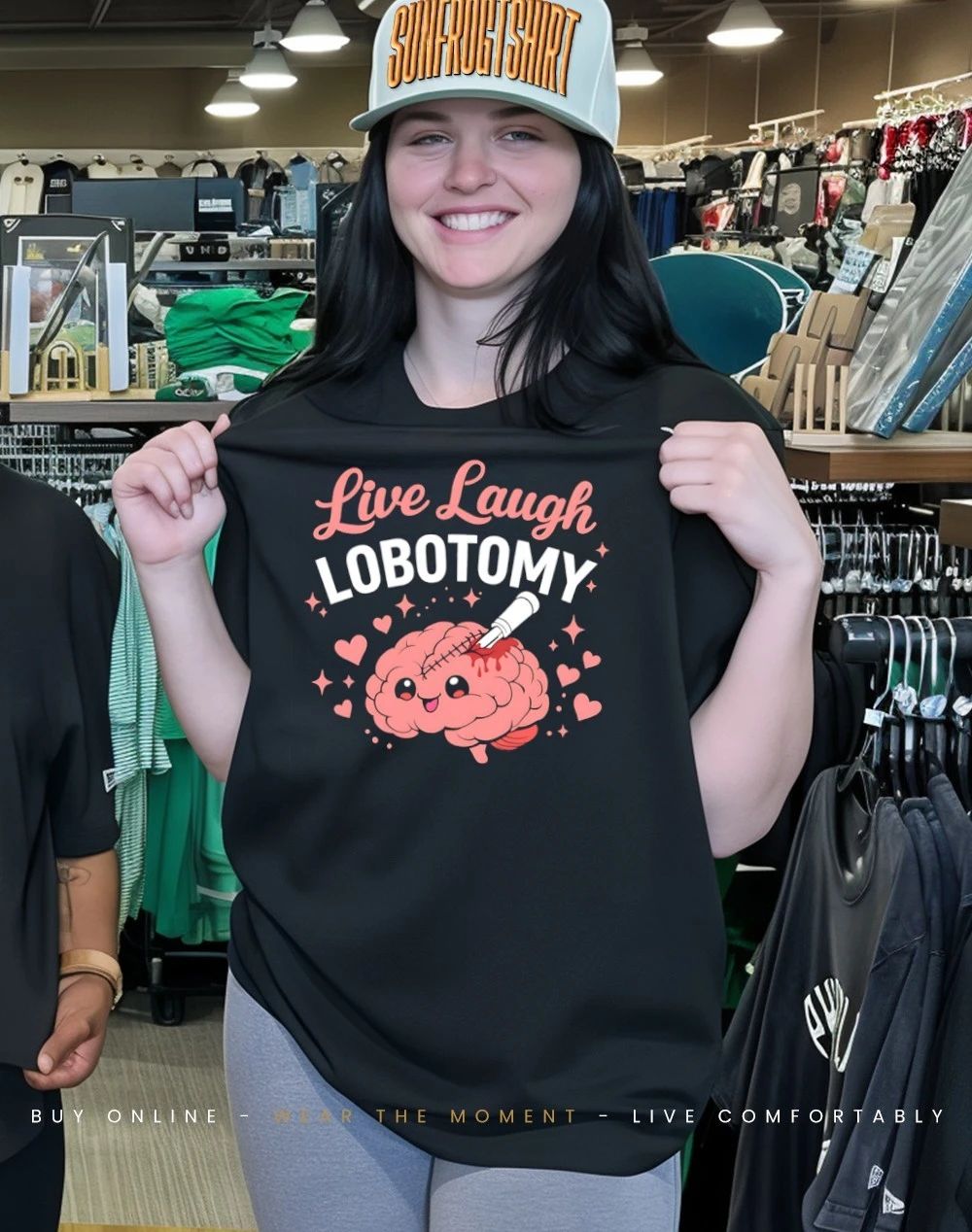 Brain live laugh lobotomy shirt