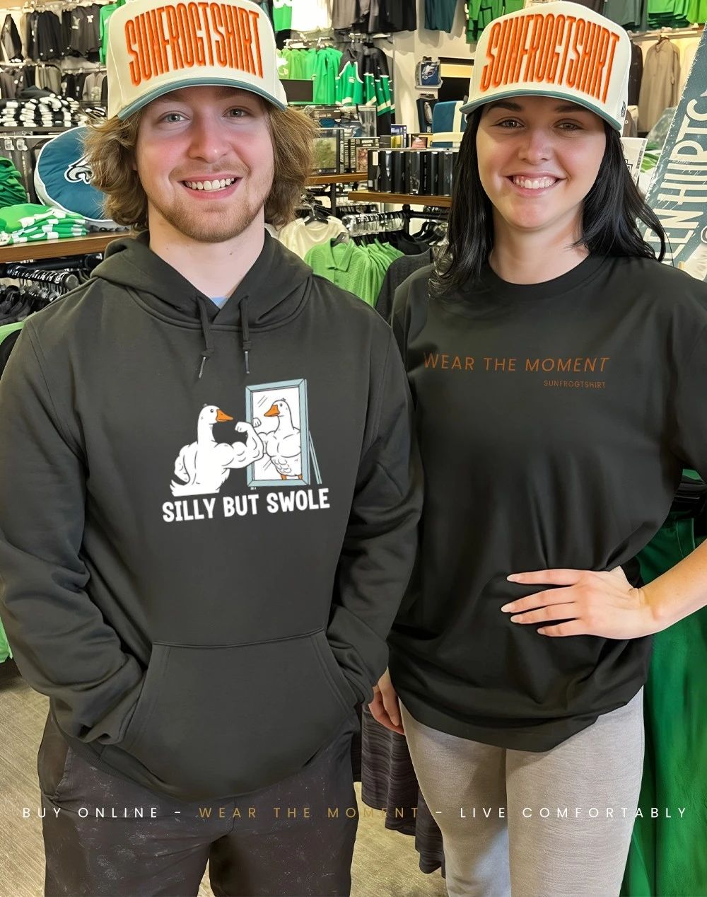Silly but swole gym goose funny shirt