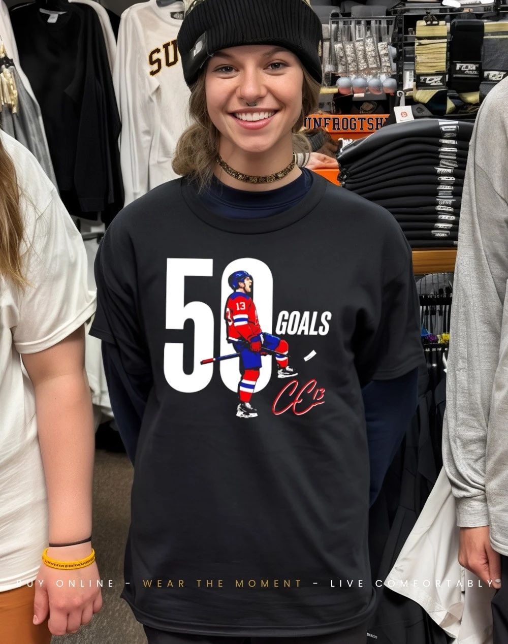 Cole Caufield Montreal Canadiens 50 Goals signature shirt