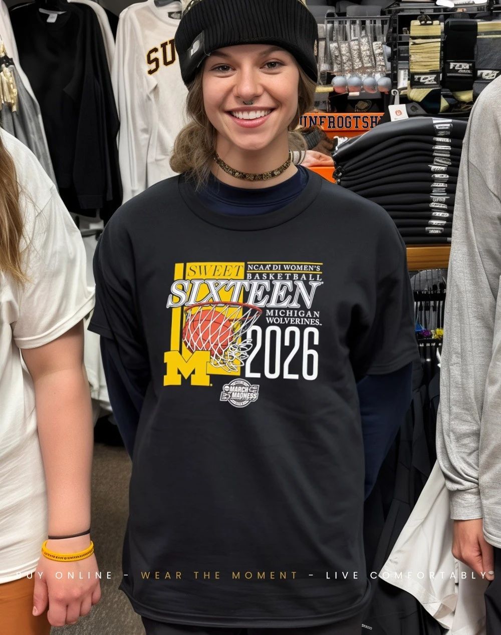 Michigan Wolverines NCAA DI Women’s Basketball Sixteen 2026 shirt