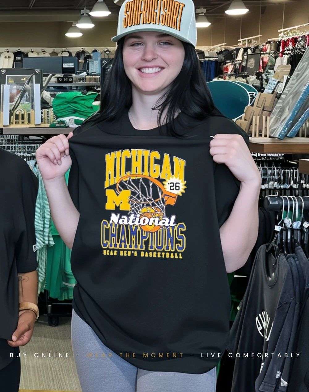 Michigan Wolverines 2026 Men’s Basketball National Champions Large Block shirt