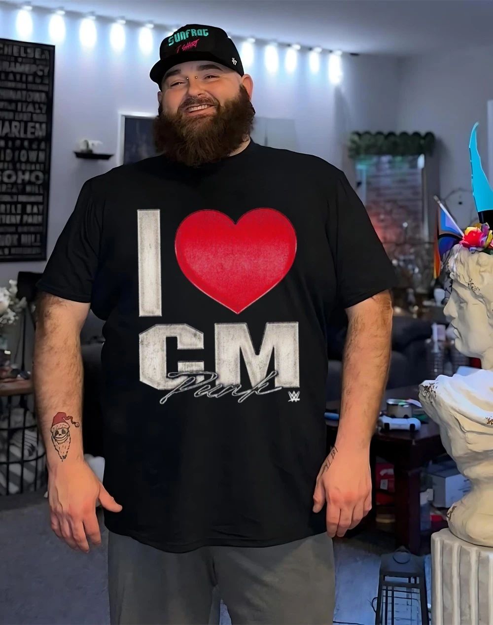CM Punk I Love graphic shirt