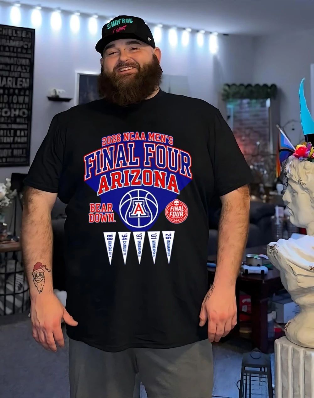 Arizona Wildcats Men’s Basketball 2026 NCAA Final Four Bear Down shirt