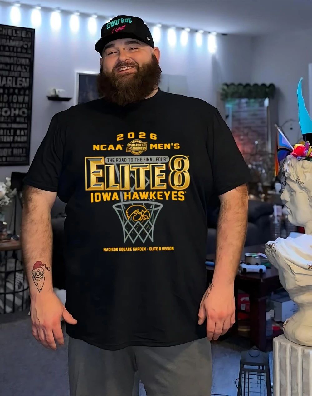 Iowa Hawkeyes Elite 8 2026 Men’s March Madness logo shirt