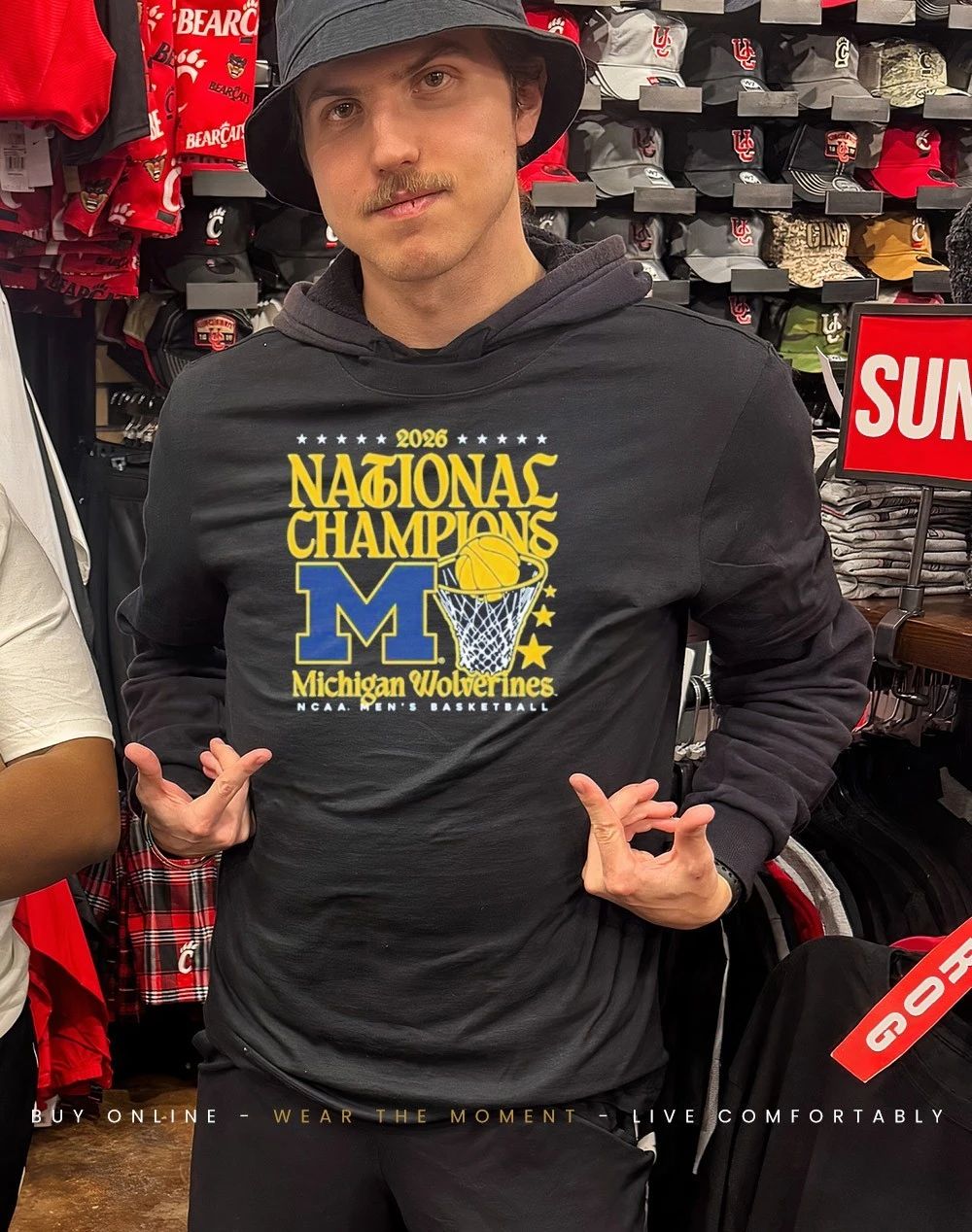 Michigan Men’s Basketball National Champions 2026 Hoop shirt