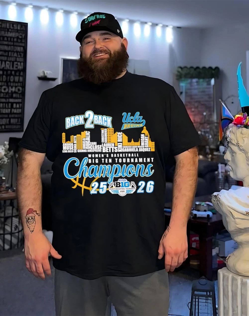UCLA Bruins women’s basketball 2026 Big Ten Champions back to back ’25 ’26 shirt