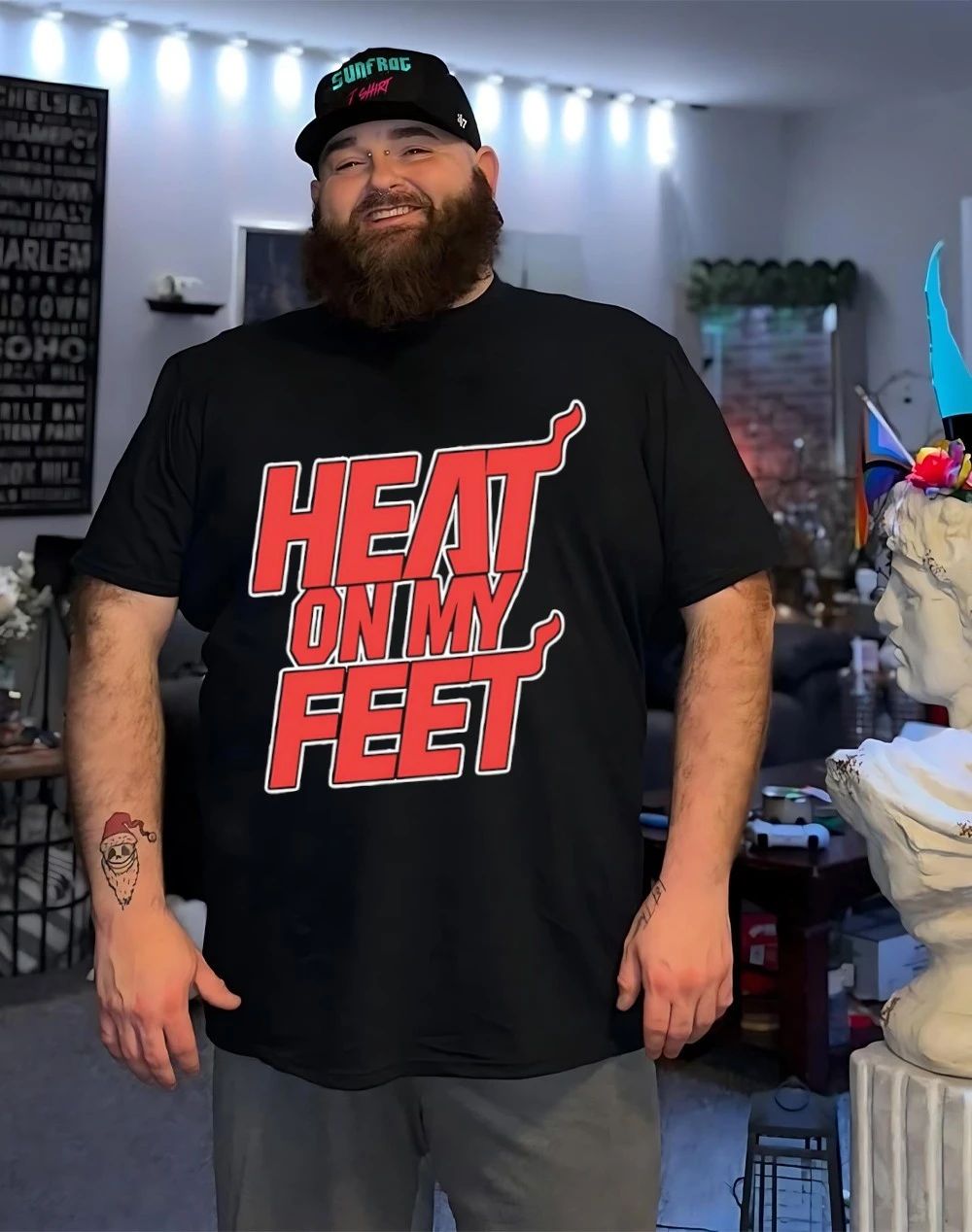 Heart on my feet shirt