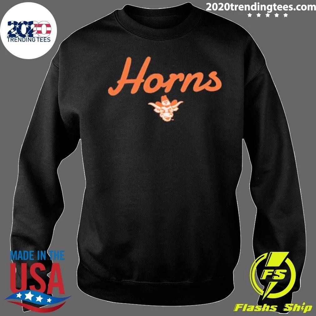 Longhorns Horns Cursive Bevo Longhorn Mascot Shirt