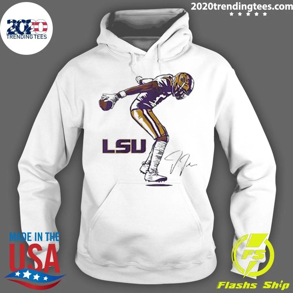 LSU Football Justin Jefferson Superstar Pose Signature Shirt