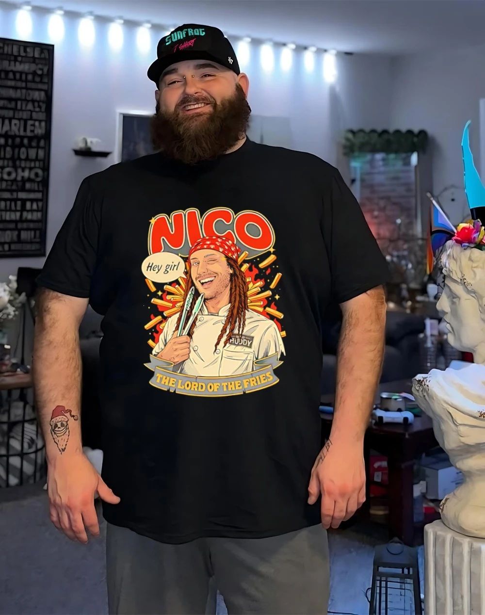 Nico hey girl the lord of the fries shirt
