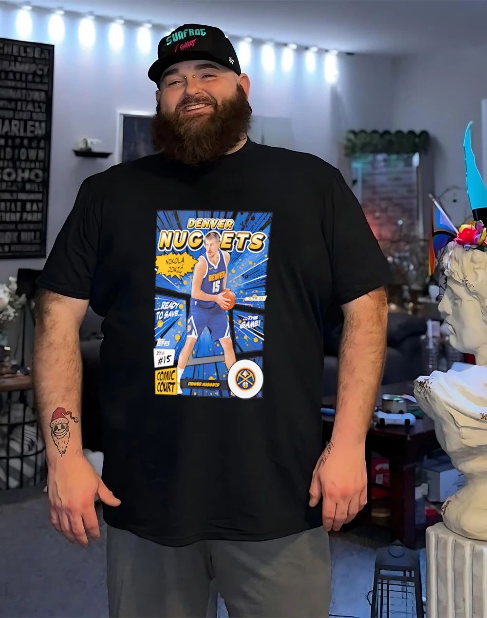 Nikola Jokić Denver Nuggets Comic Court shirt