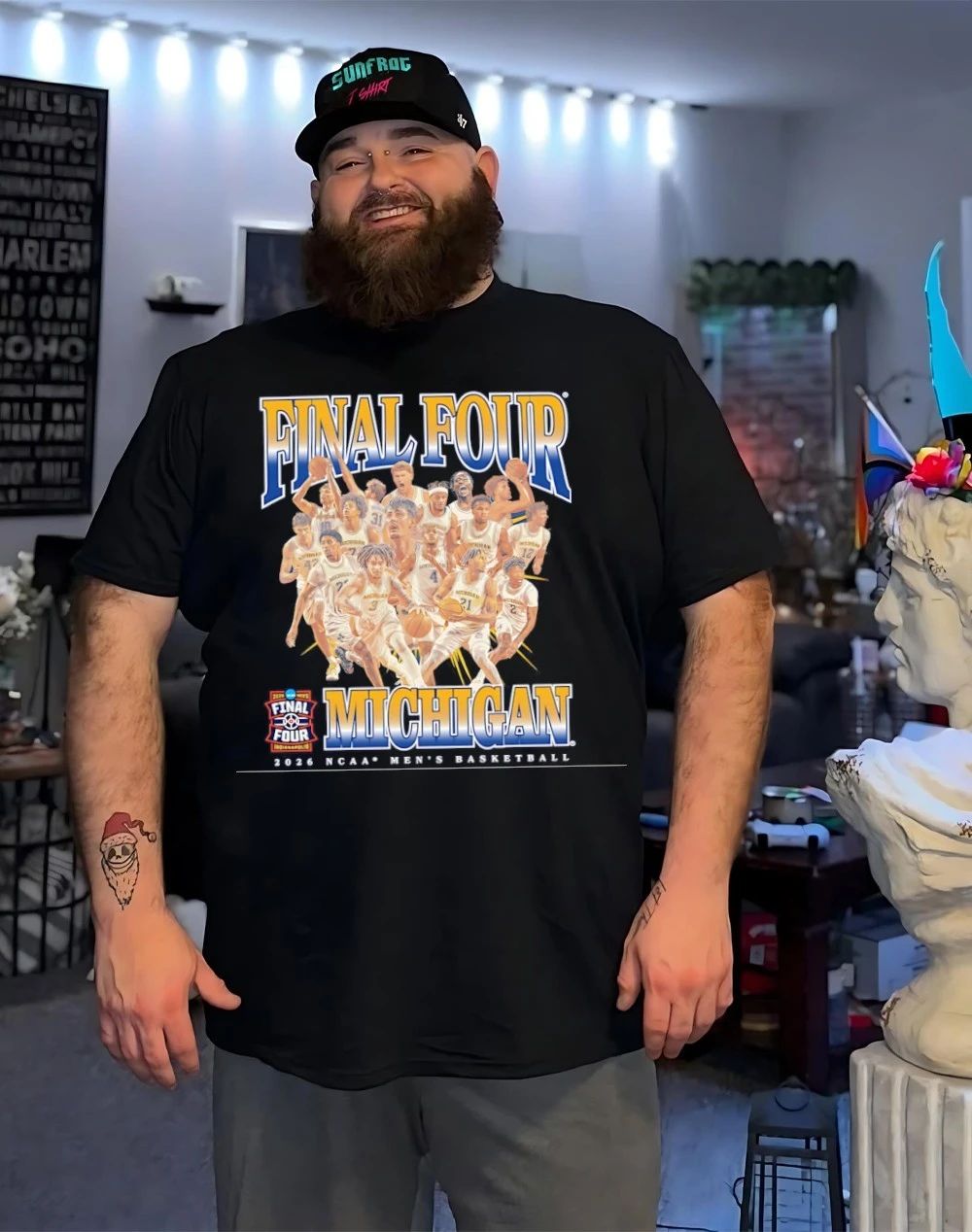 Michigan Men’s Basketball Final Four NCAA March Madness 2026 player collage shirt