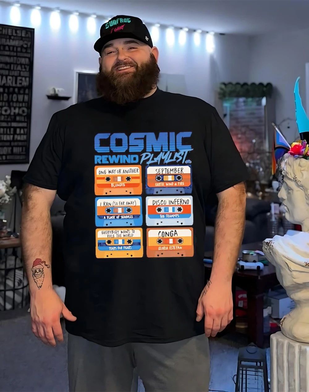 Cosmic rewind mixtapes playlist shirt