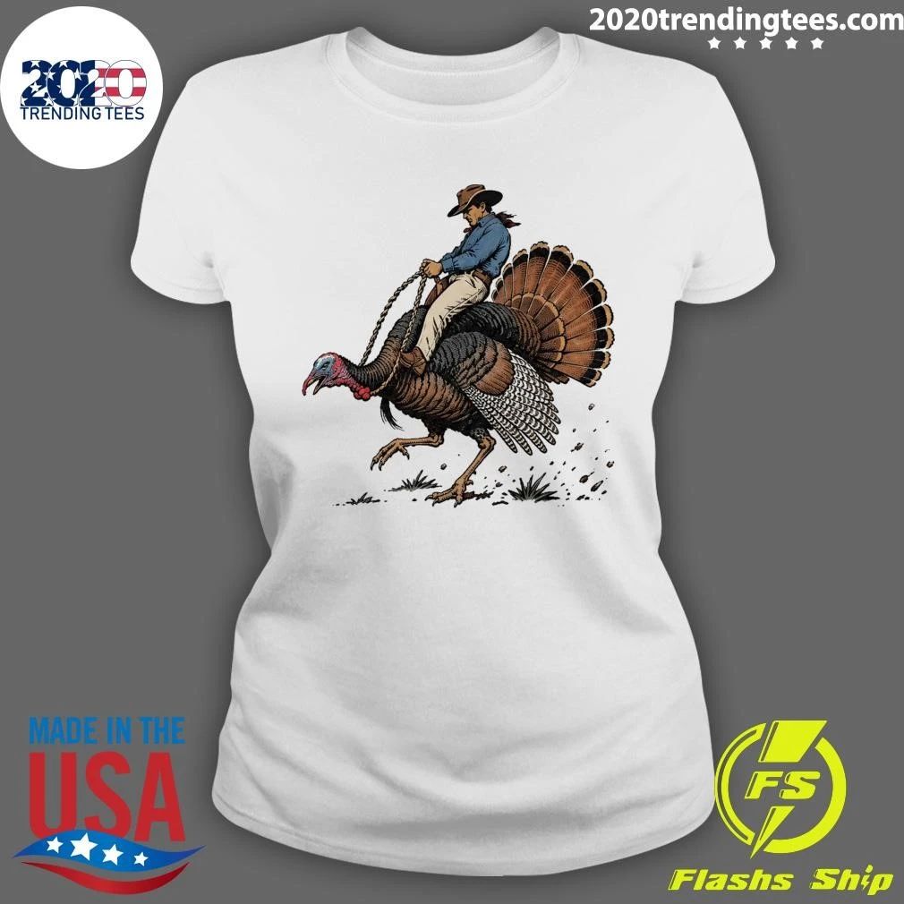 Cowboy Turkey Thanksgiving Vintage Shirt