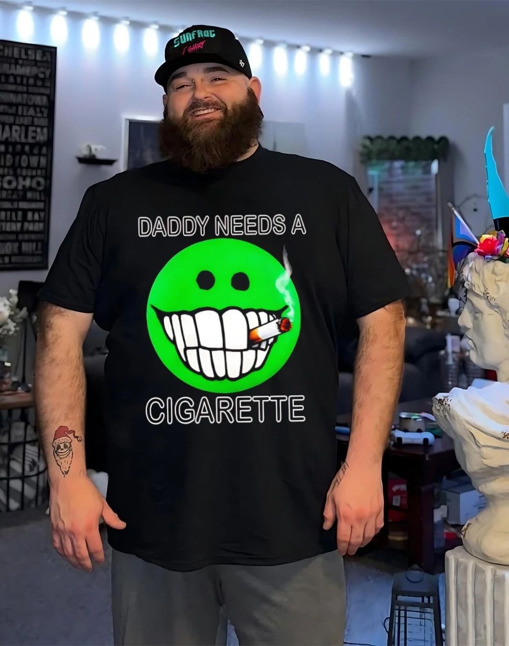 Daddy needs a cigarette smoking icon shirt