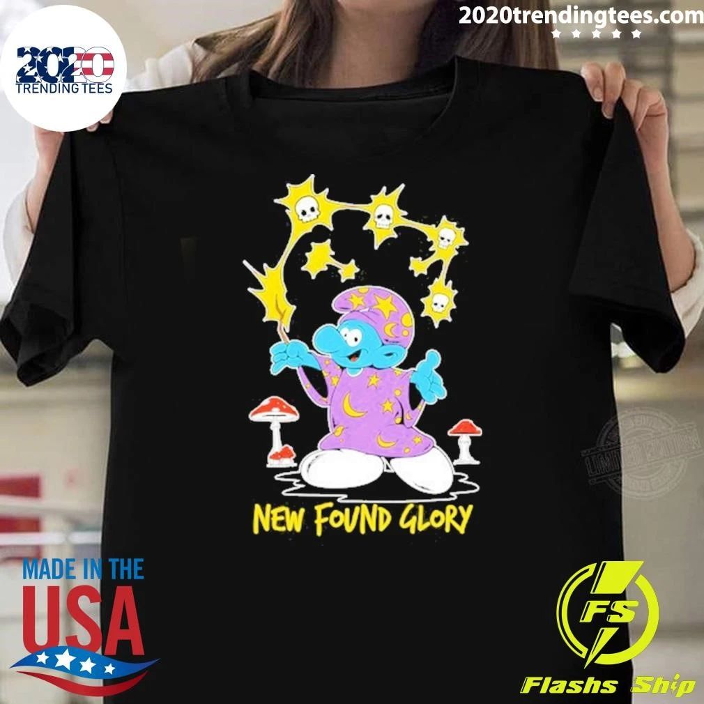 Premium Magician Smurf New Found Glory Cartoon T-Shirt
