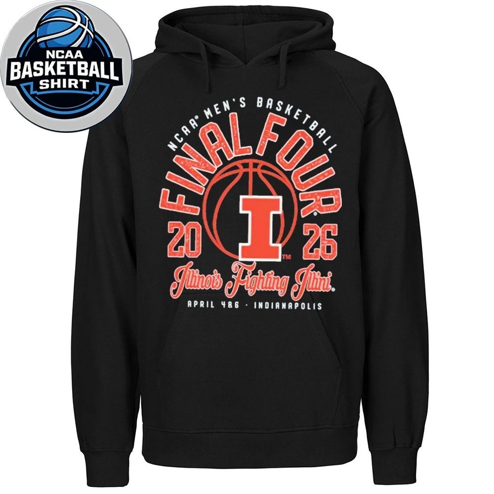 Back Illinois Fighting Illini Final Four 2026 Logo T-Shirt