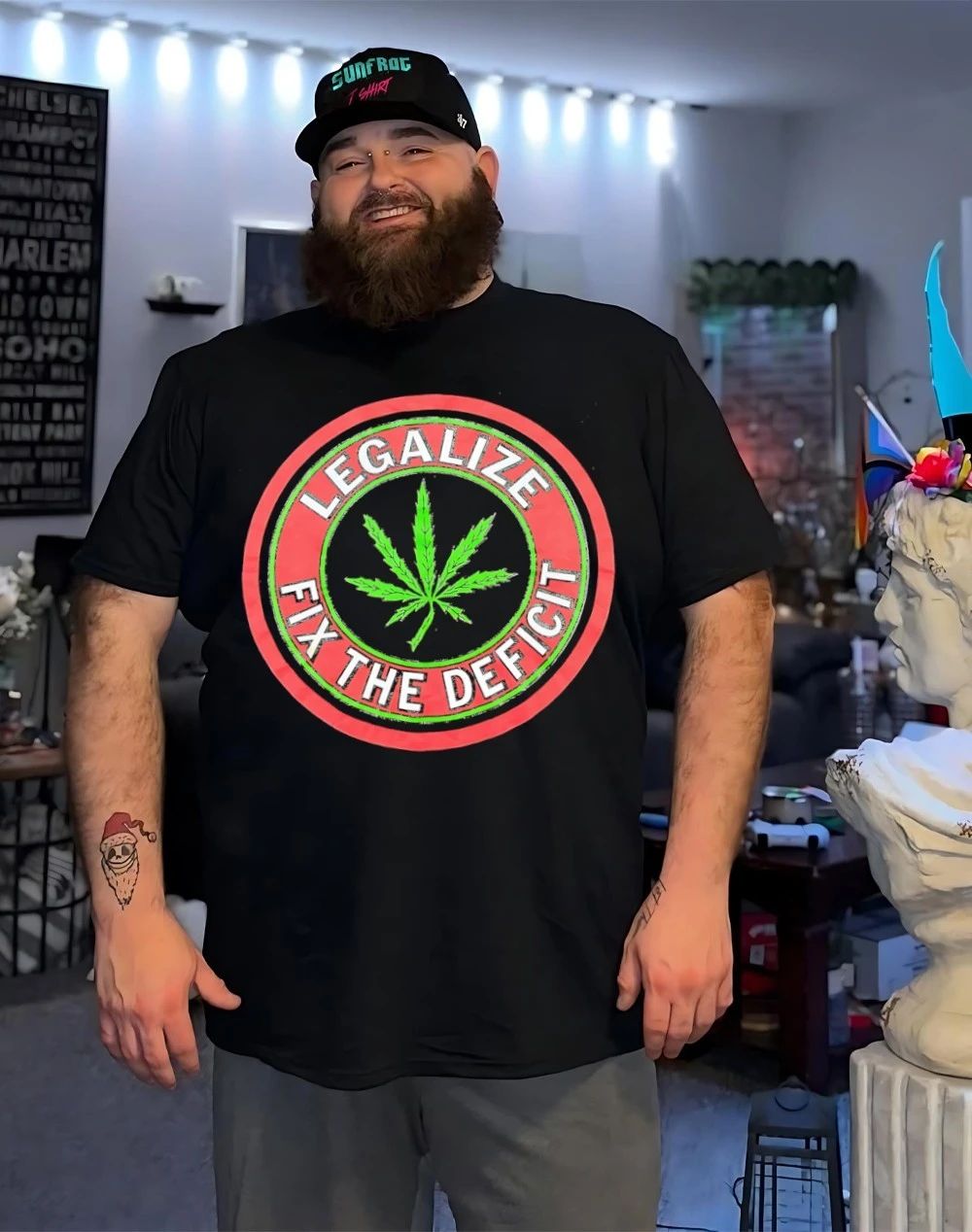 Weed leaf legalize fix the deficit shirt