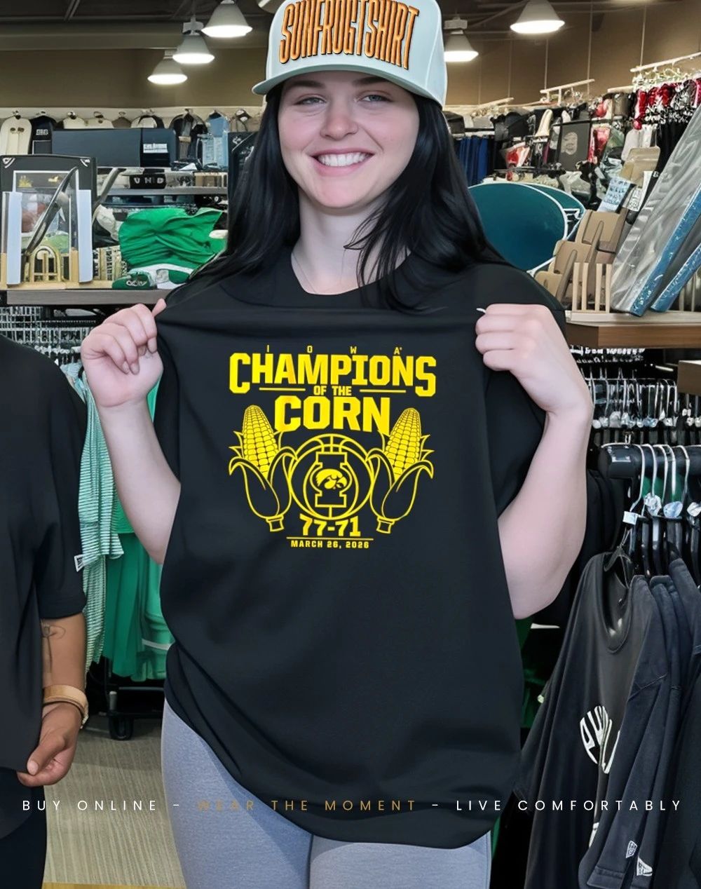 Iowa Basketball Champions Of The Corn 2026 77-71 score shirt