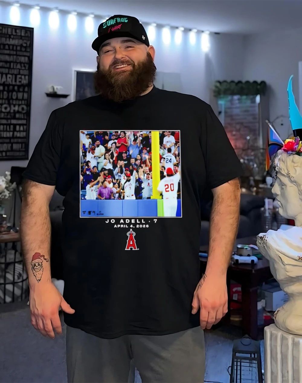 Los Angeles Angels Jo Adell Black MLB Flash Feature 2026 shirt