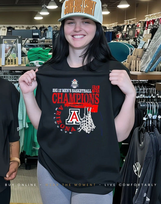 Arizona Wildcats 84 2026 Big 12 Men’s Basketball Conference Tournament Champions shirt